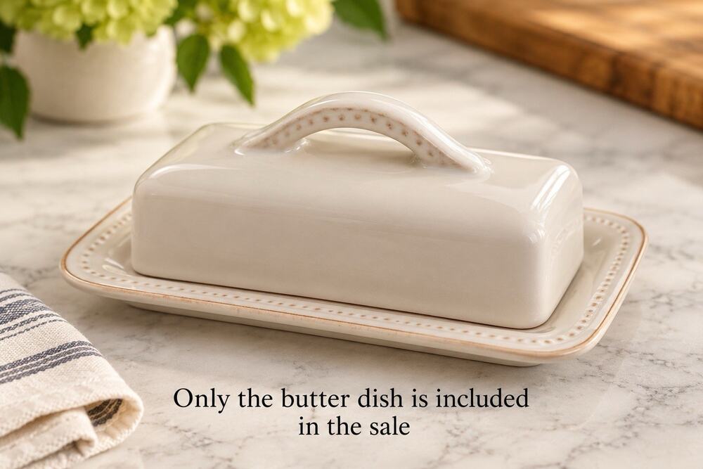 Sur La Table Butter Dish Holder with Lid Made in Portugal Farmhouse Decor